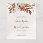 Budget Terracotta Rust Flowers Boho Herfst Foliage (Voorkant)