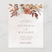 Budget Terracotta Rust Flowers Boho Herfst Foliage (Voorkant)