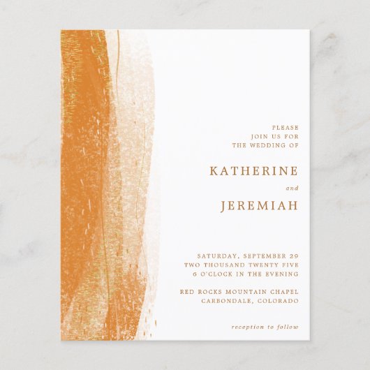 BUDGET Terracotta Rust Gold Foil Boho Wedding (Voorkant)