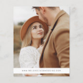 Budget Terracotta Rustic foto slaat de datum op (Achterkant)