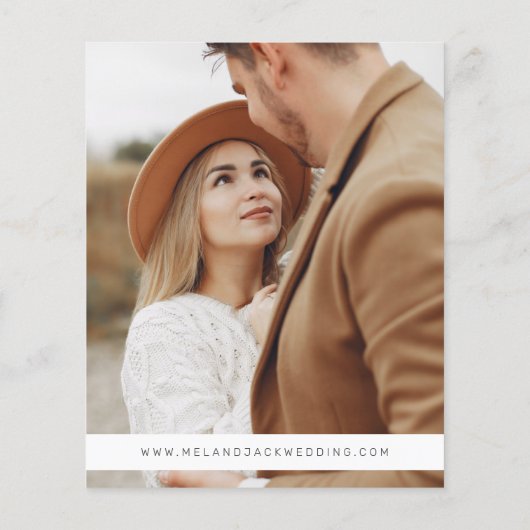 Budget Terracotta Rustic foto slaat de datum op (Achterkant)