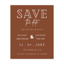 Budget Terracotta Rustic foto slaat de datum op