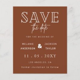 Budget Terracotta Rustic foto slaat de datum op