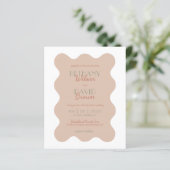 BUDGET Terracotta & Sage Green Wave Foto Huwelijk (Staand voorkant)