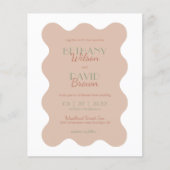 BUDGET Terracotta & Sage Green Wave Foto Huwelijk (Voorkant)