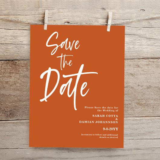 Budget Terracotta Save the date Kaart