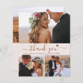 Budget terracotta script foto bruiloft dank u (Voorkant / Achterkant)