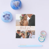 Budget terracotta script foto bruiloft dank u flyer (Enkel)