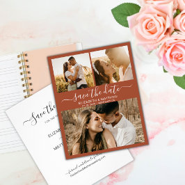 Budget Terracotta Script Foto Save The Date