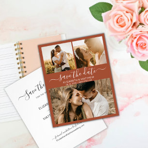 Budget Terracotta Script Foto Save The Date