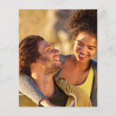 Budget Terracotta Script Photo Wedding Invitation (Achterkant)