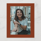 Budget Terracotta Script Sweet 16 Fotouitnodiging (Achterkant)