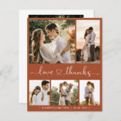 Budget Terracotta Script Weddenschap Hartelijk dan (Voorkant / Achterkant)