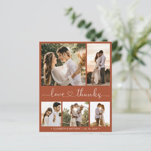 Budget Terracotta Script Weddenschap Hartelijk dan (Staand voorkant)