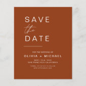 Budget Terracotta sparen de Datum Minimalisator va Flyer (Voorkant)