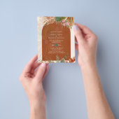 BUDGET Terracotta Tropical Pampas grass Wedding Flyer (Hand)