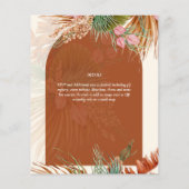 BUDGET Terracotta Tropical Pampas grass Wedding Flyer (Achterkant)