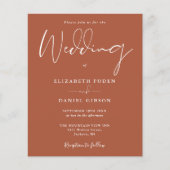 Budget Terracotta Uitnodiging tot het trekken van (Voorkant)