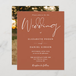 Budget Terracotta Uitnodiging tot het trekken van 