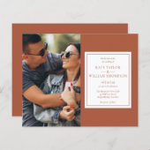 Budget Terracotta Uitnodiging tot het trekken van  (Voorkant / Achterkant)