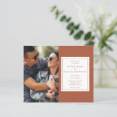 Budget Terracotta Uitnodiging tot het trekken van  (Staand voorkant)