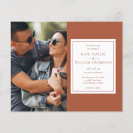 Budget Terracotta Uitnodiging tot het trekken van 