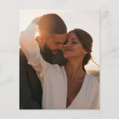 Budget terracotta verlichting foto bruiloft uitnod (Achterkant)