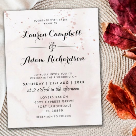 Budget Terracotta Waterverf & Calligrafie Wedding