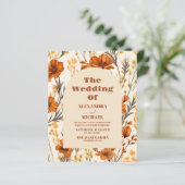 Budget Terracotta Waterverf Wildflower Bruiloft (Staand voorkant)