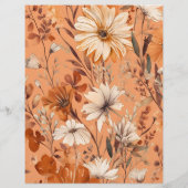 Budget Terracotta Waterverf Wildflower Bruiloft Flyer (Achterkant)