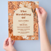 Budget Terracotta Waterverf Wildflower Bruiloft Flyer (Hand)