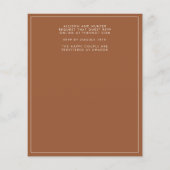 Budget Terracotta Wedding Invitation Flyer (Achterkant)