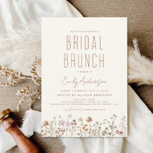 Budget Terracotta Wildflower Bridal Brunch Shower