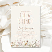 Budget Terracotta Wildflower Bruids Brunch Shower Flyer