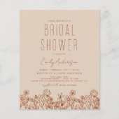 Budget Terracotta Wildflower Vrijgezellenfeest Ele Flyer (Voorkant)