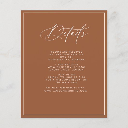 Budget TerracottaDetails Kaart (Voorkant)