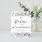 Budget Thank You Funeral Cross Memorial Card (Staand voorkant)
