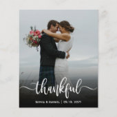 Budget Thankful script Weduwfoto Dank u (Voorkant)