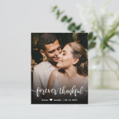 Budget Thankful script Weduwfoto Dank u (Staand voorkant)