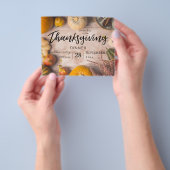 Budget Thanksgiving diner feast Pompoen Flyer (Hand)