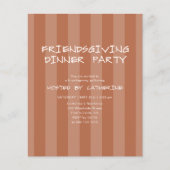 Budget Thanksgiving Friendsgiving dinerfeest Flyer (Voorkant)