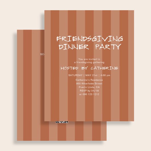 Budget Thanksgiving Friendsgiving dinerfeest Flyer
