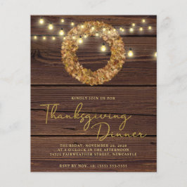 Budget Thanksgiving Krans String Lights Wood