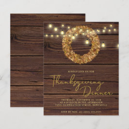 Budget Thanksgiving Krans String Lights Wood