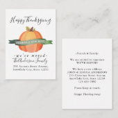 Budget Thanksgiving Nieuwe Home Pumpkin Moving Kaa Notitiekaartje (Voorkant / Achterkant)
