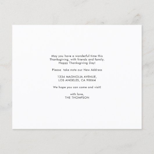 BUDGET Thanksgiving pompoen bewegende aankondiging (Achterkant)