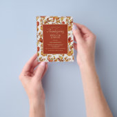 Budget Thanksgiving Potluck Terracotta Invitation Flyer (Hand)