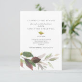 Budget Thanksgiving verzamelen uitnodigingen gebla (Staand voorkant)