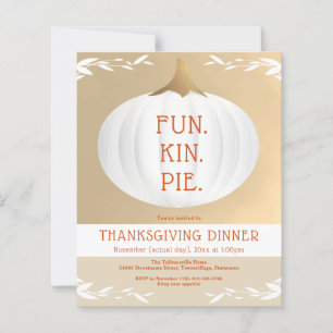 Budget Thanksgiving - Witte pompoen uitnodigen