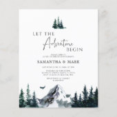 Budget The Adventure Begin Baby shower Invitation (Voorkant)
